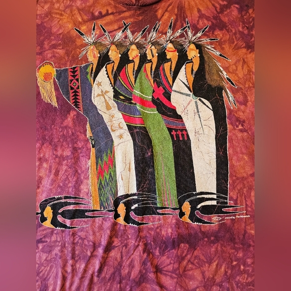 The Mountain Vintage Size XXL Native American 1996 Tee Shirt Cotton Short Sleeve - Picture 2 of 8